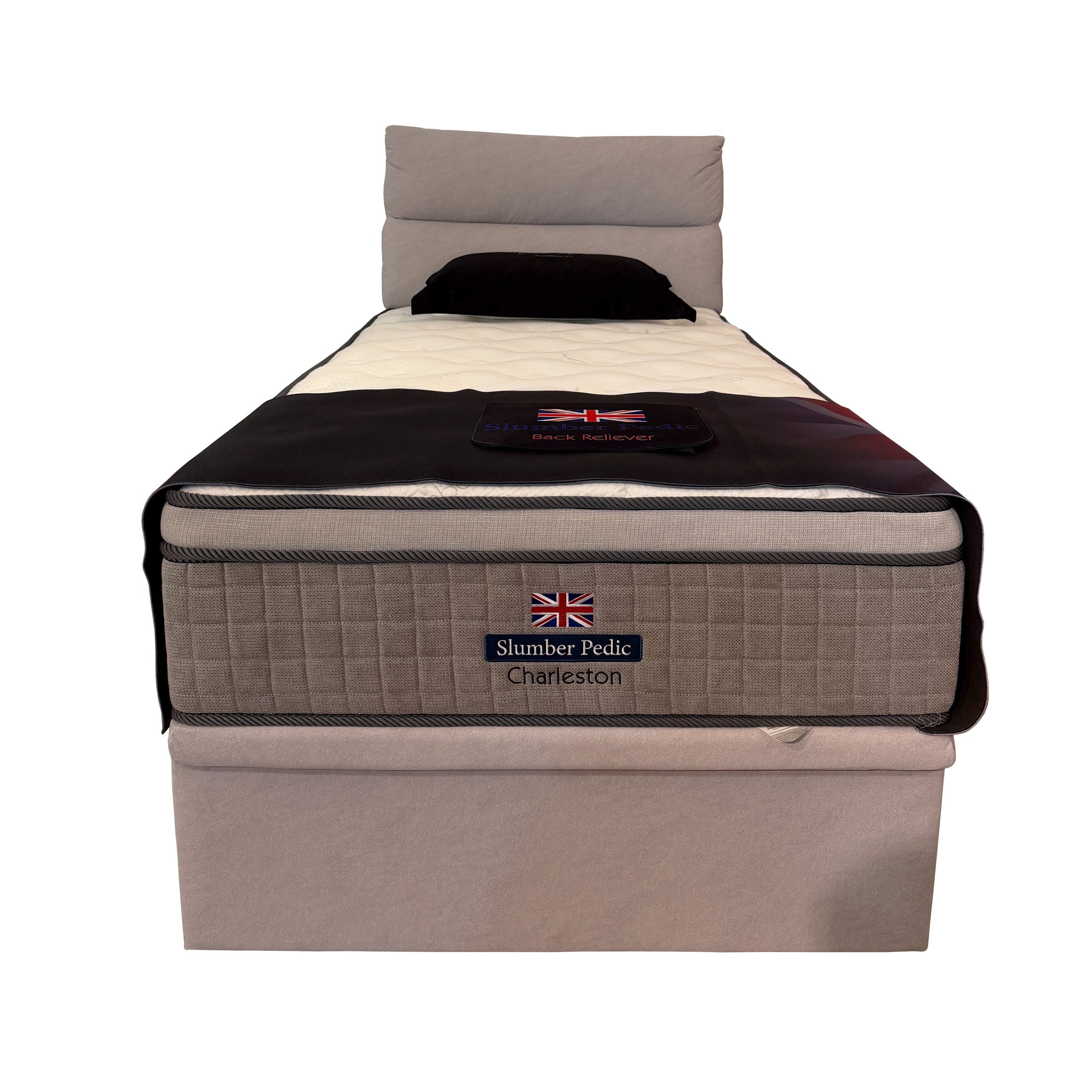 Slumber Pedic Charleston Mattress 12" With Bed Frame