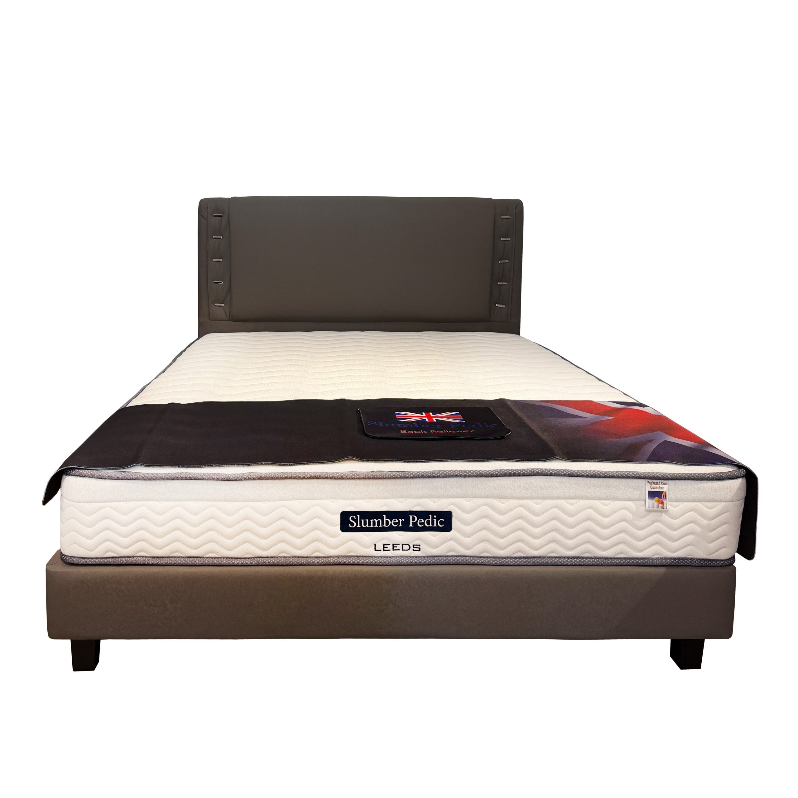 Slumber Pedic Leeds 9" Mattress With Bed Frame