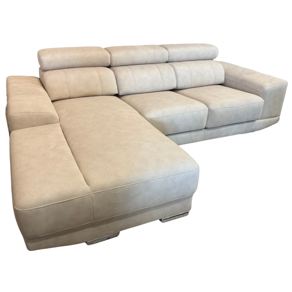 HC7050 3 Seater L-Shape Saddle Leather Slider Sofa