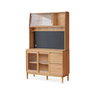 Agnes Solid Wood Sideboard With Upper Shelves