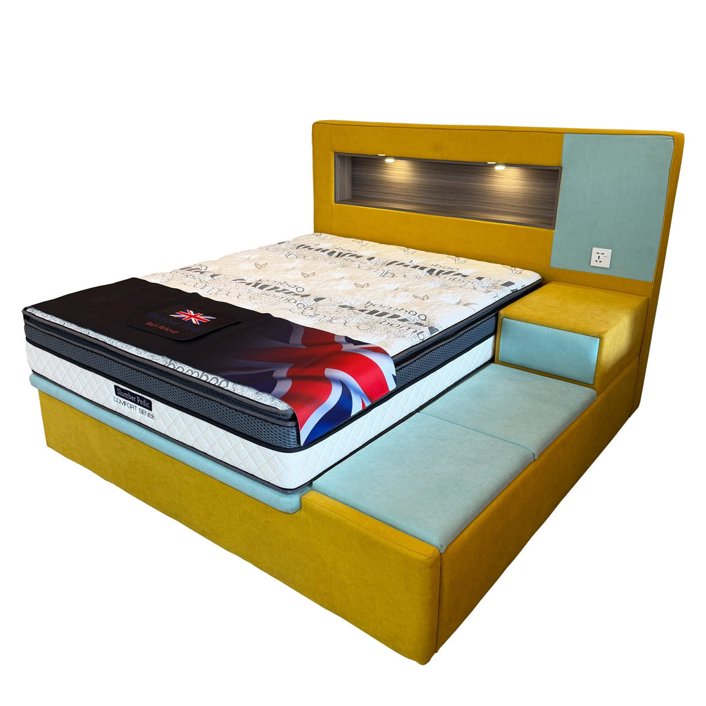 Slumber Pedic Comfort Sense Mattress With Multi Function Bed Frame