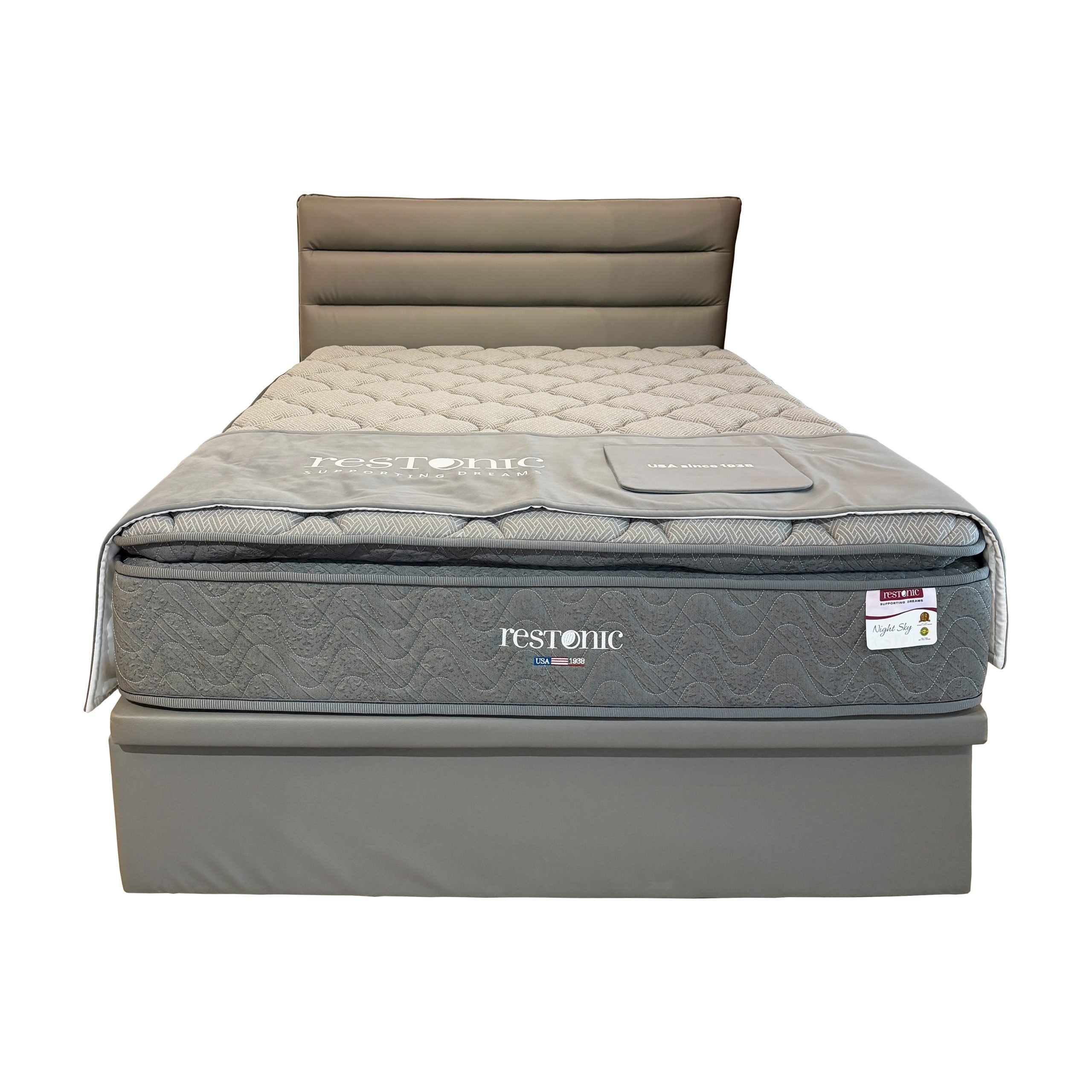 Restonic Night Sky 12" Mattress With Bed Frame