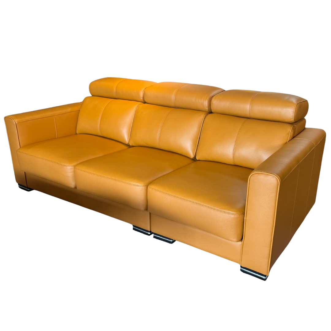 HC8195 3 Seater Full Leather Slider Sofa