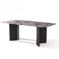 Oreo Ash Natural Marble With Stainless Steel Base