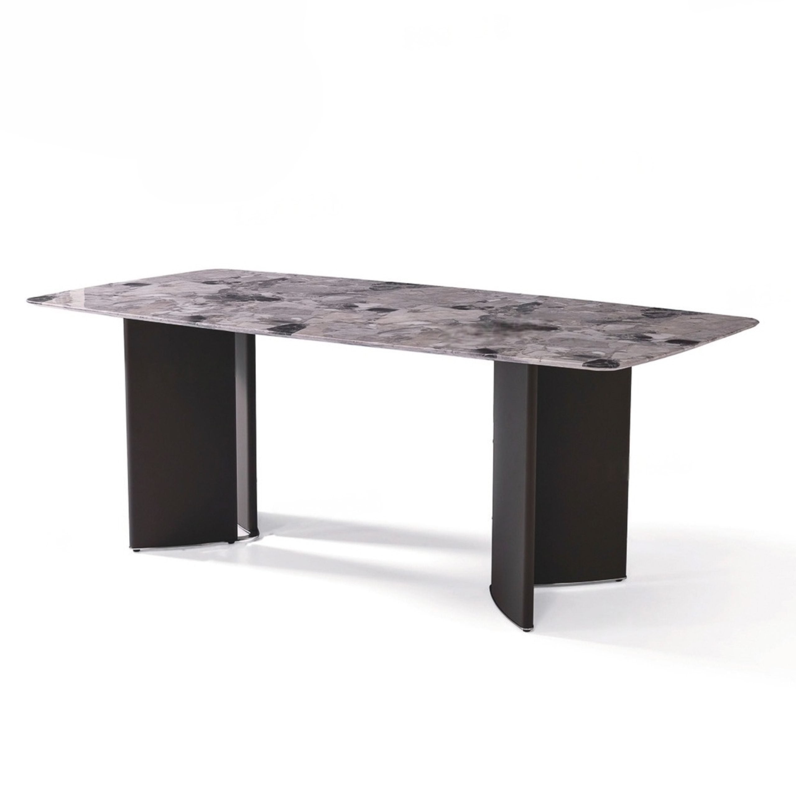 Oreo Ash Natural Marble With Stainless Steel Base