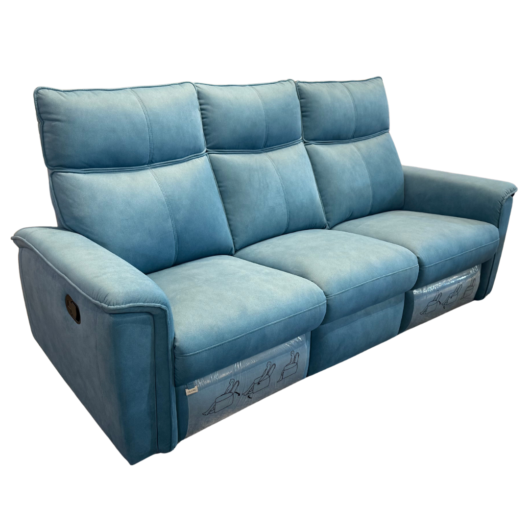 ZL2828 3 Seater with Manual Recliner Fabric Sofa