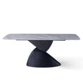 Cloud Grey Natural Marble With Ash Wood Base