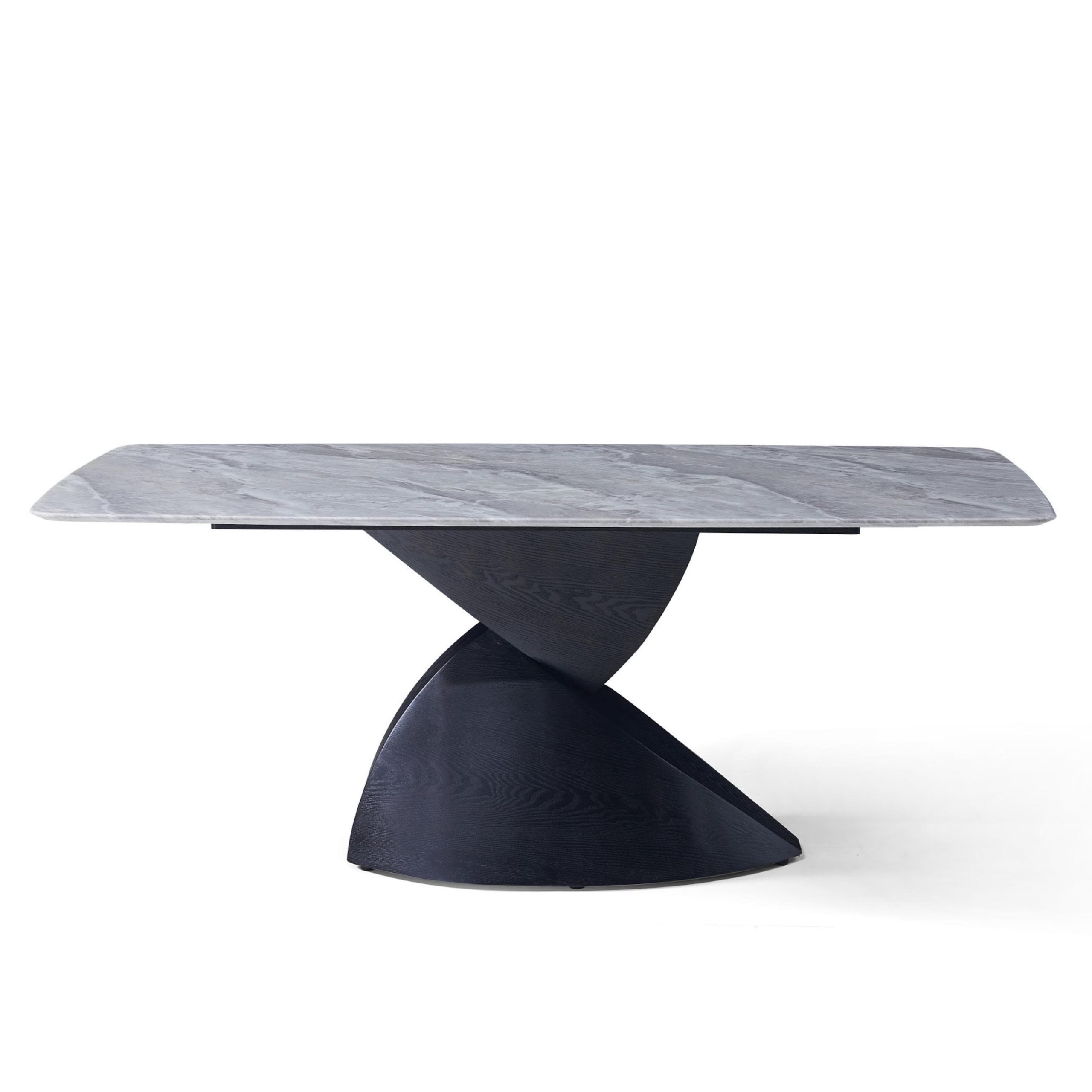 Cloud Grey Natural Marble With Ash Wood Base