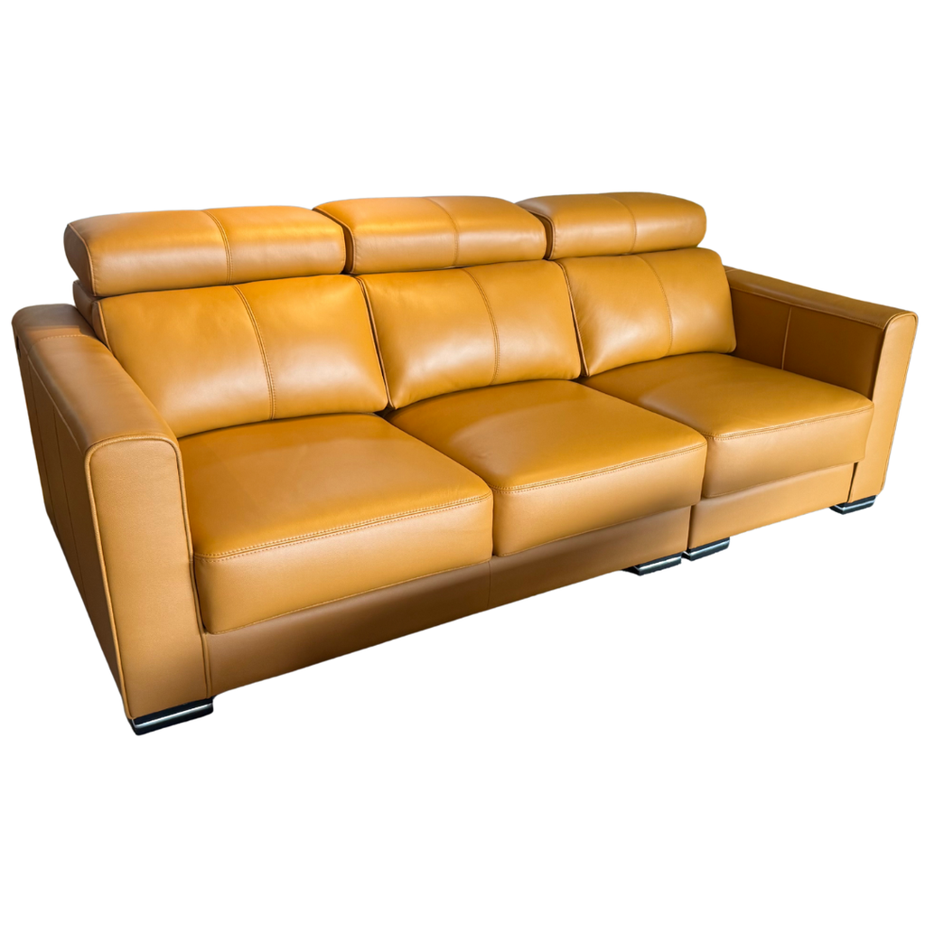HC8195 3 Seater Full Leather Slider Sofa