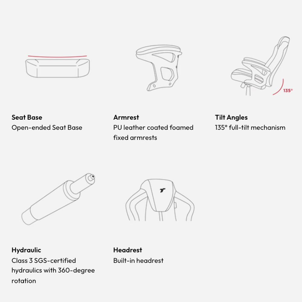 TTRacing DUO V4 Air Threads Fabric Gaming Chair - Chopper Edition