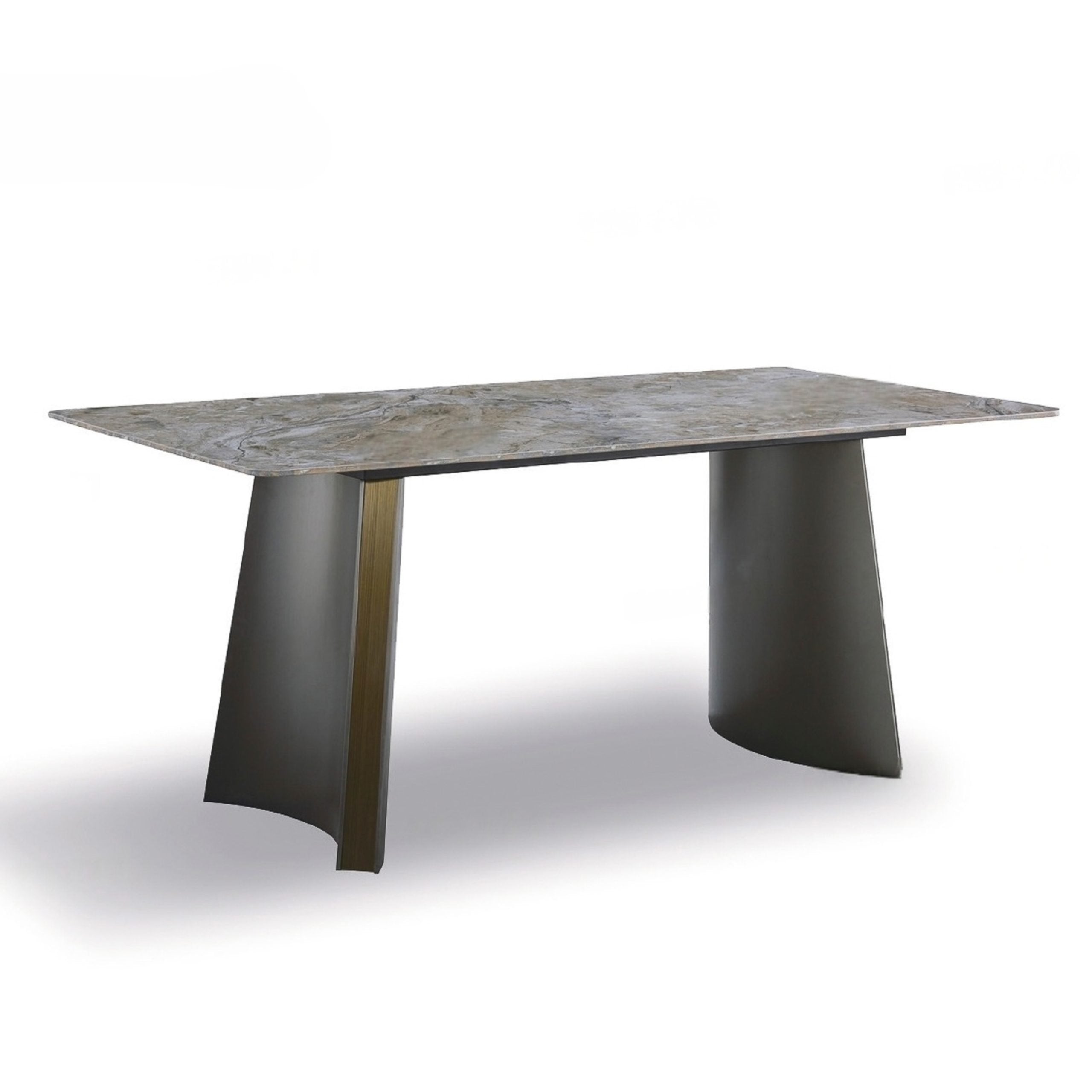 Yabo Brown Natural Marble With Steel Base