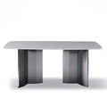 Columbia White Natural Marble With Stainless Steel Base