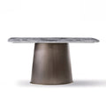 Oreo Ash Natural Marble With Stainless Steel  Base