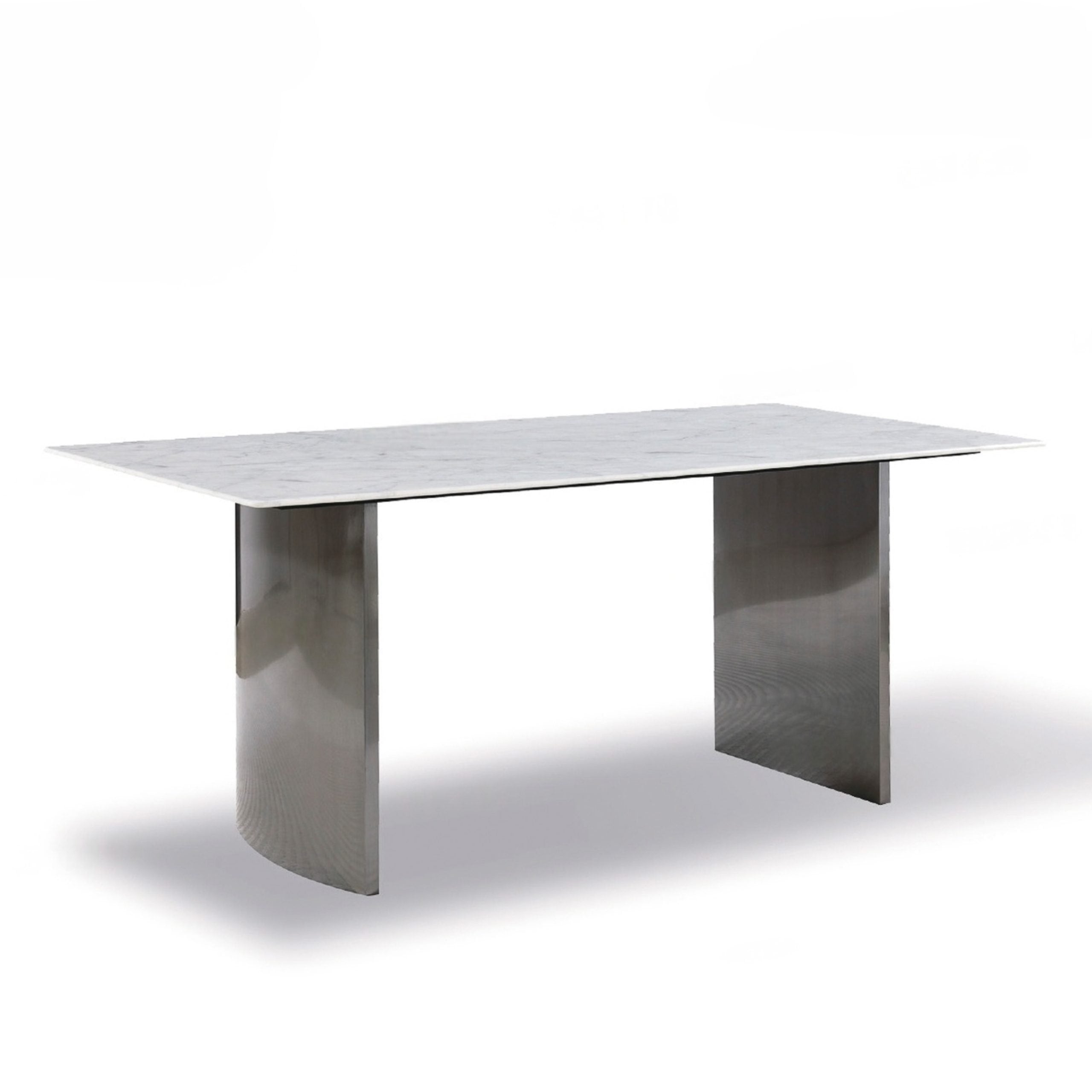Venato Carrara Natural Marble With Stainless Steel Base