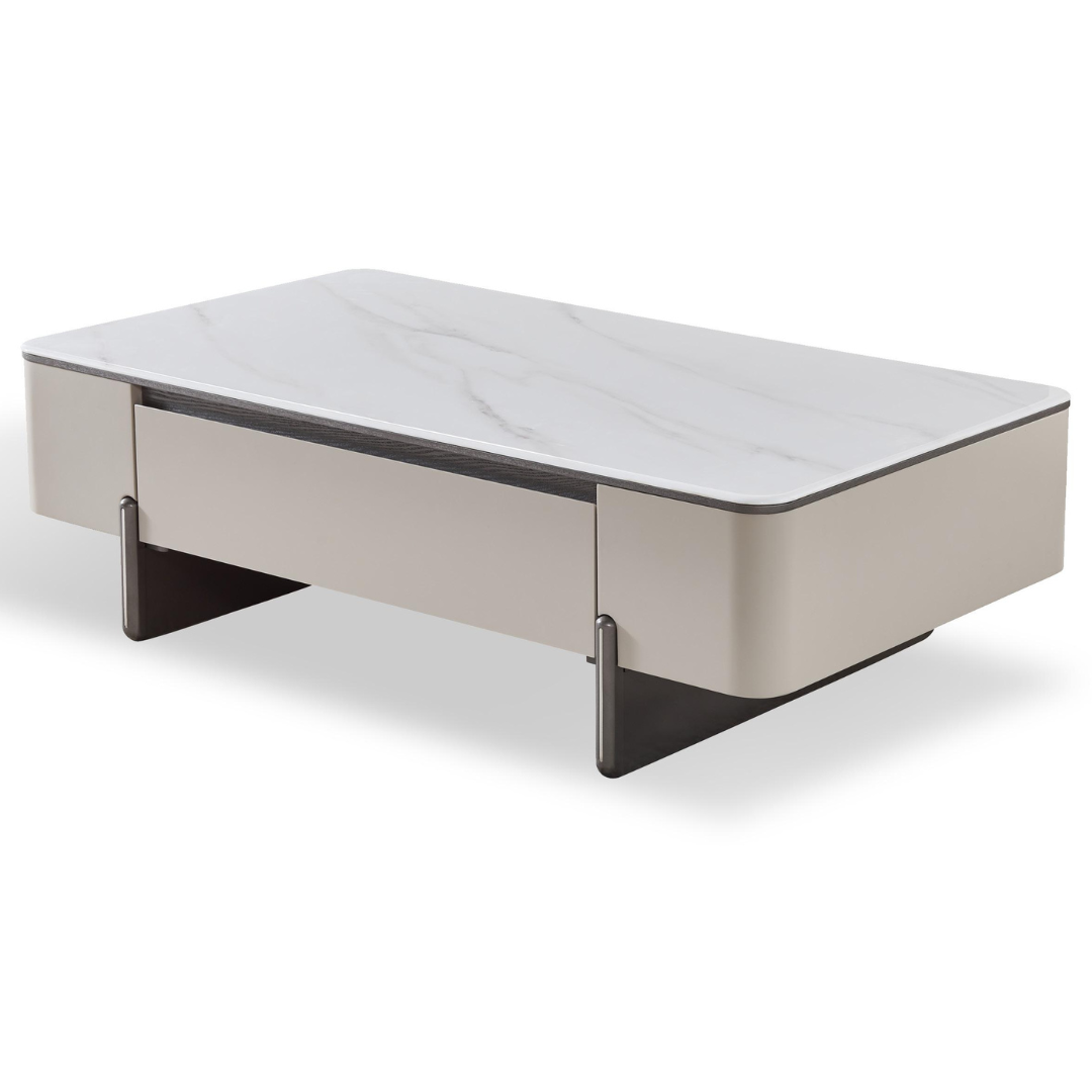 Altura White Sintered Stone Coffee Table