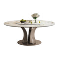 Glossy Pandora Sintered Stone Top With Stainless Steel Base Dining Table