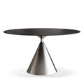 Black Sintered Stone Top With Black Chrome Titanium Electroplated Stainless Steel Base Dining Table