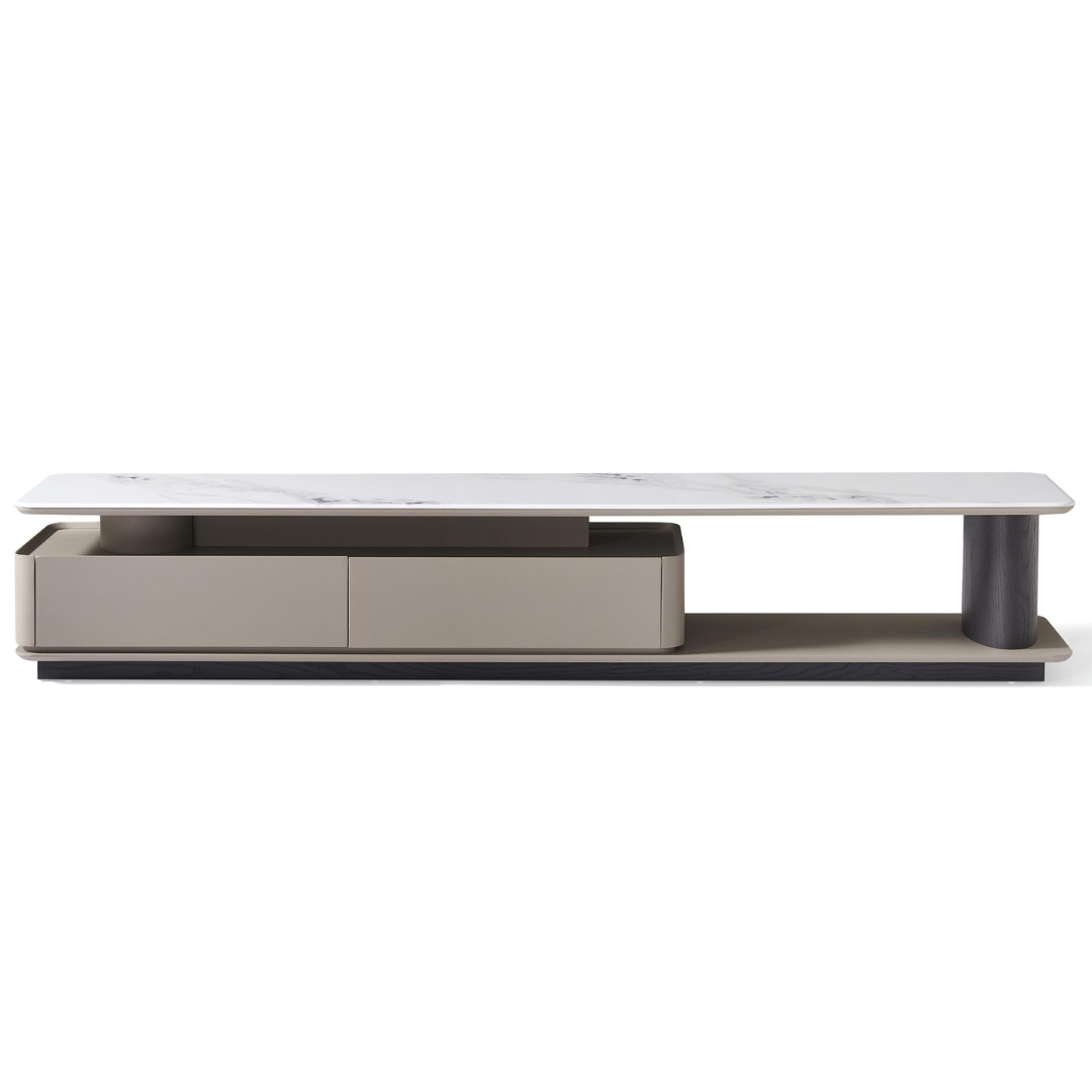 Vellara Beige/Dark Ash Wood TV Console