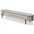 Sienna White Sintered Stone TV Console