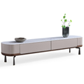 Walden White Sintered Stone TV Console
