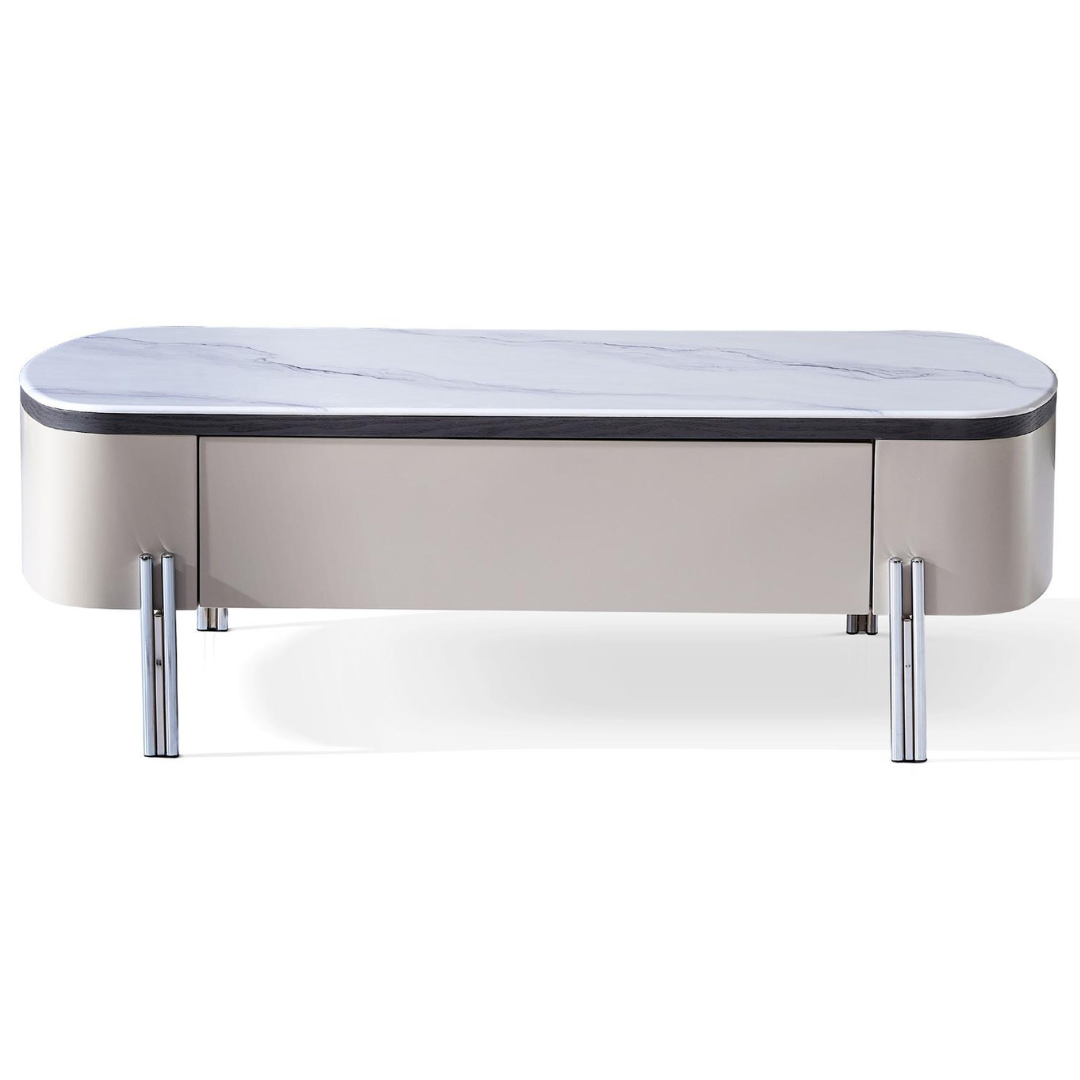 Nova White Cultured Marble Coffee Table