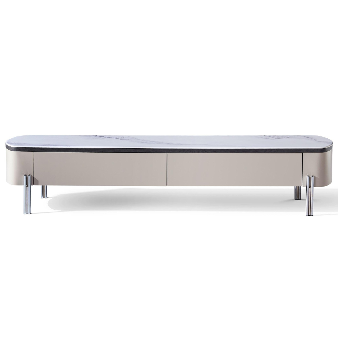 Nova White Cultured Marble TV Console