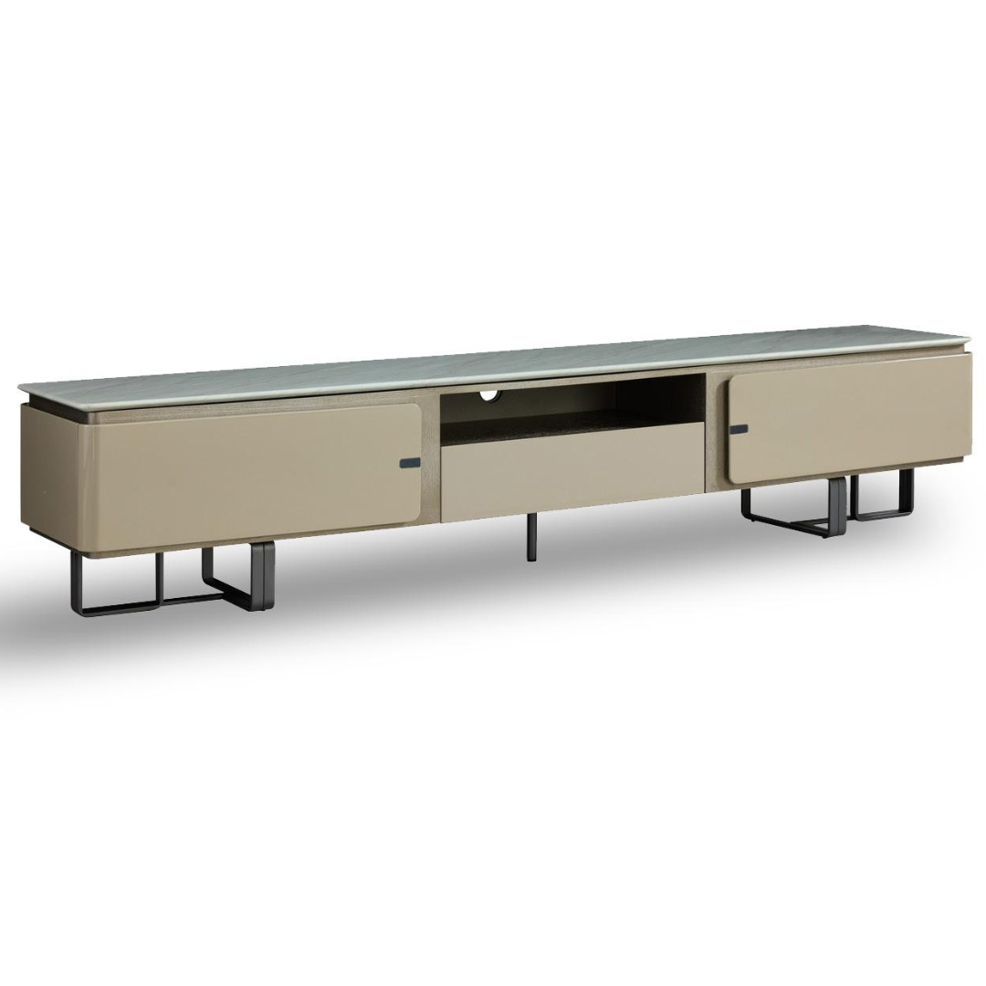 Luma Light Grey Marble TV Console