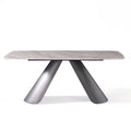 Cloudy Grey Natural Marble With Stainless Steel Base