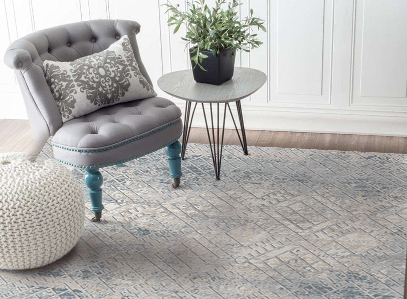 Vista Collection Grey Blue Rug AK18A
