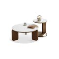 Akemi Solid Wood Sintered Stone Nesting Tables