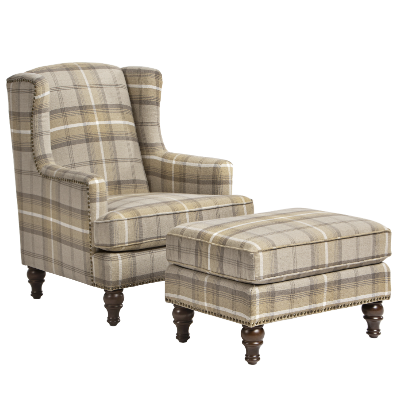 BURKE ACCENT CHAIR AND FOOT STOOL HAC101