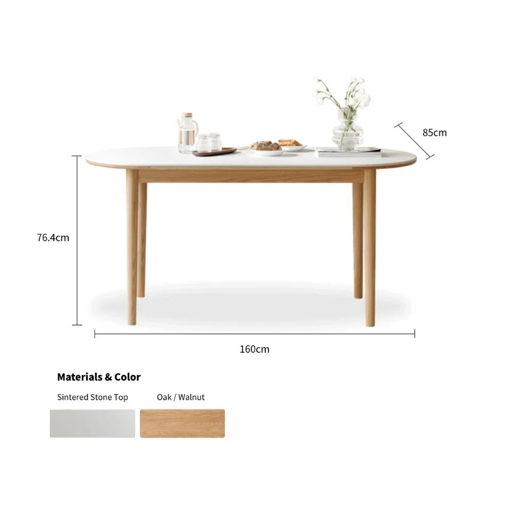 Chloe Oval Sintered Stone Dining Table