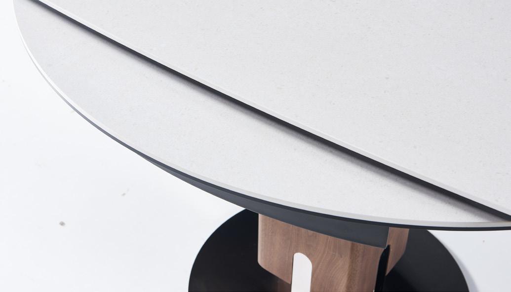 Creme Fatima Limestone Extendable Table