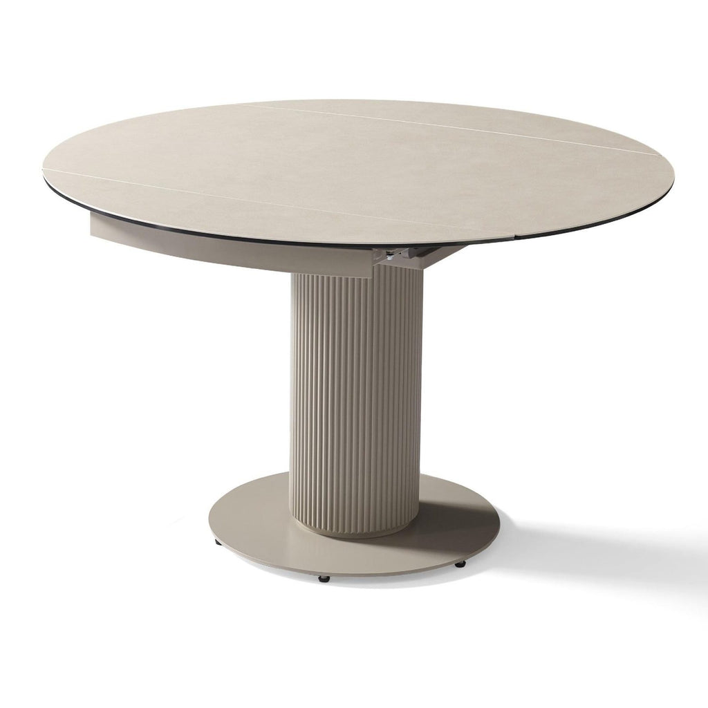 Beige Travertine Sintered Stone Extendable Table
