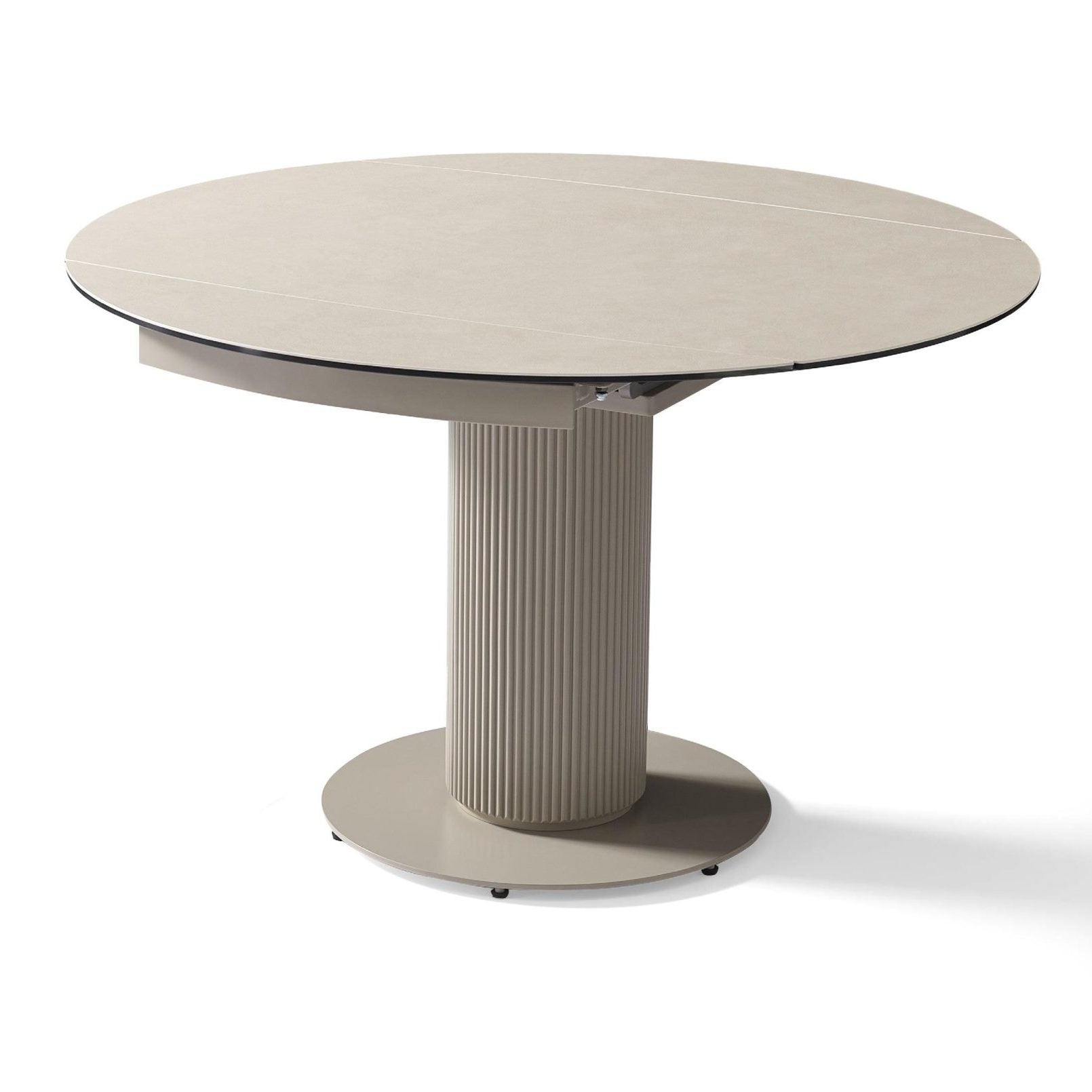Beige Travertine Sintered Stone Extendable Table