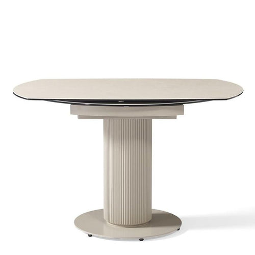 Beige Travertine Sintered Stone Extendable Table