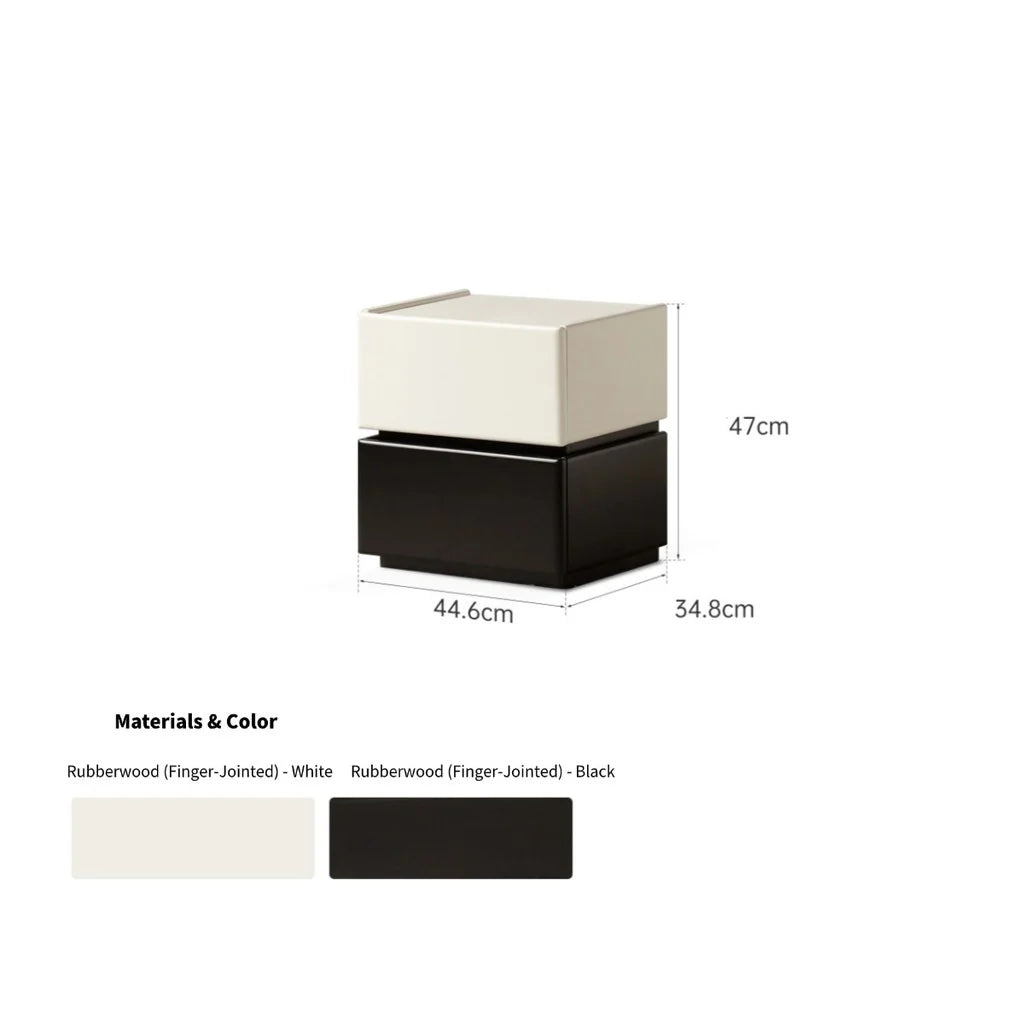 Domino Solid Wood Bedside Table
