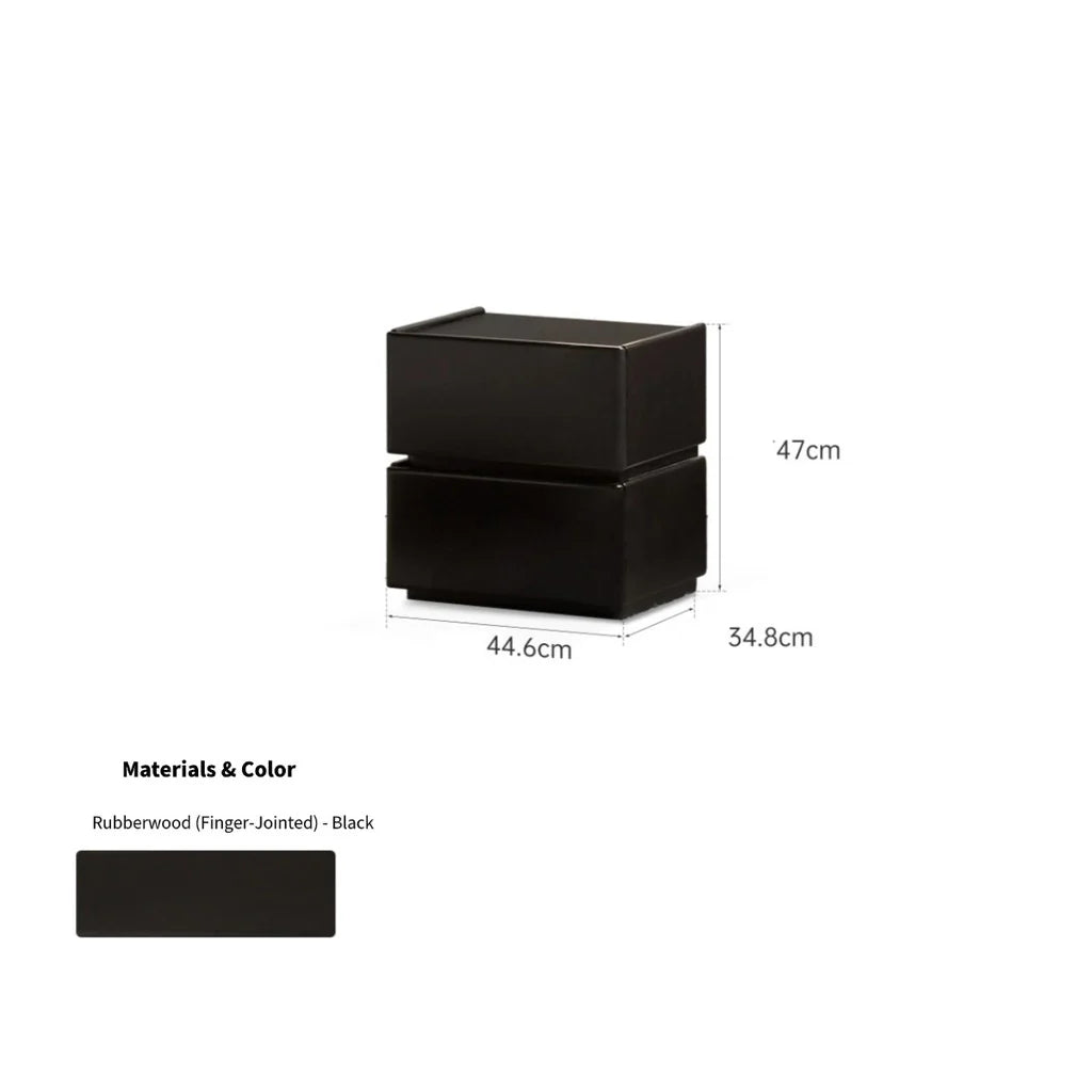 Domino Solid Wood Bedside Table