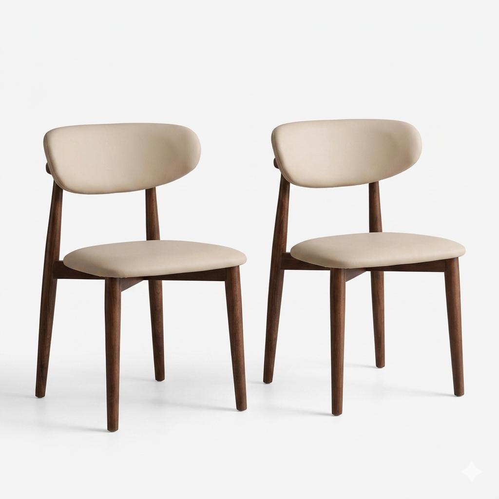 Elias Solid Oak Leather Dining Chair