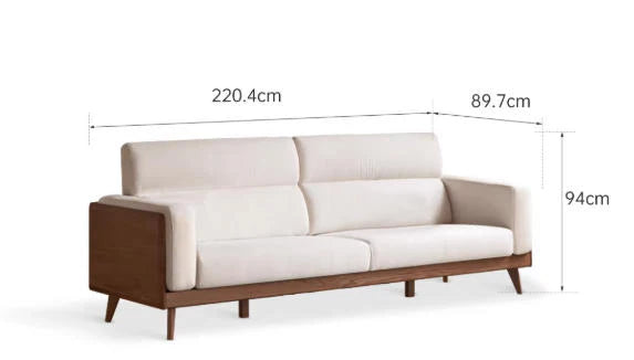 Haru 3 Seater Fabric Sofa