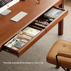 Hudson Solid Wood Office Table with Storage