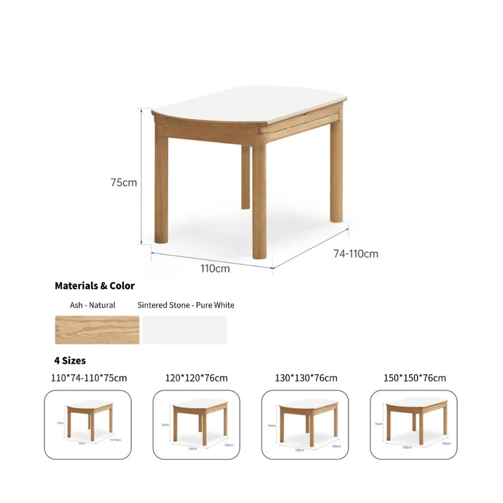 Jasper Extendable Round Dining Table