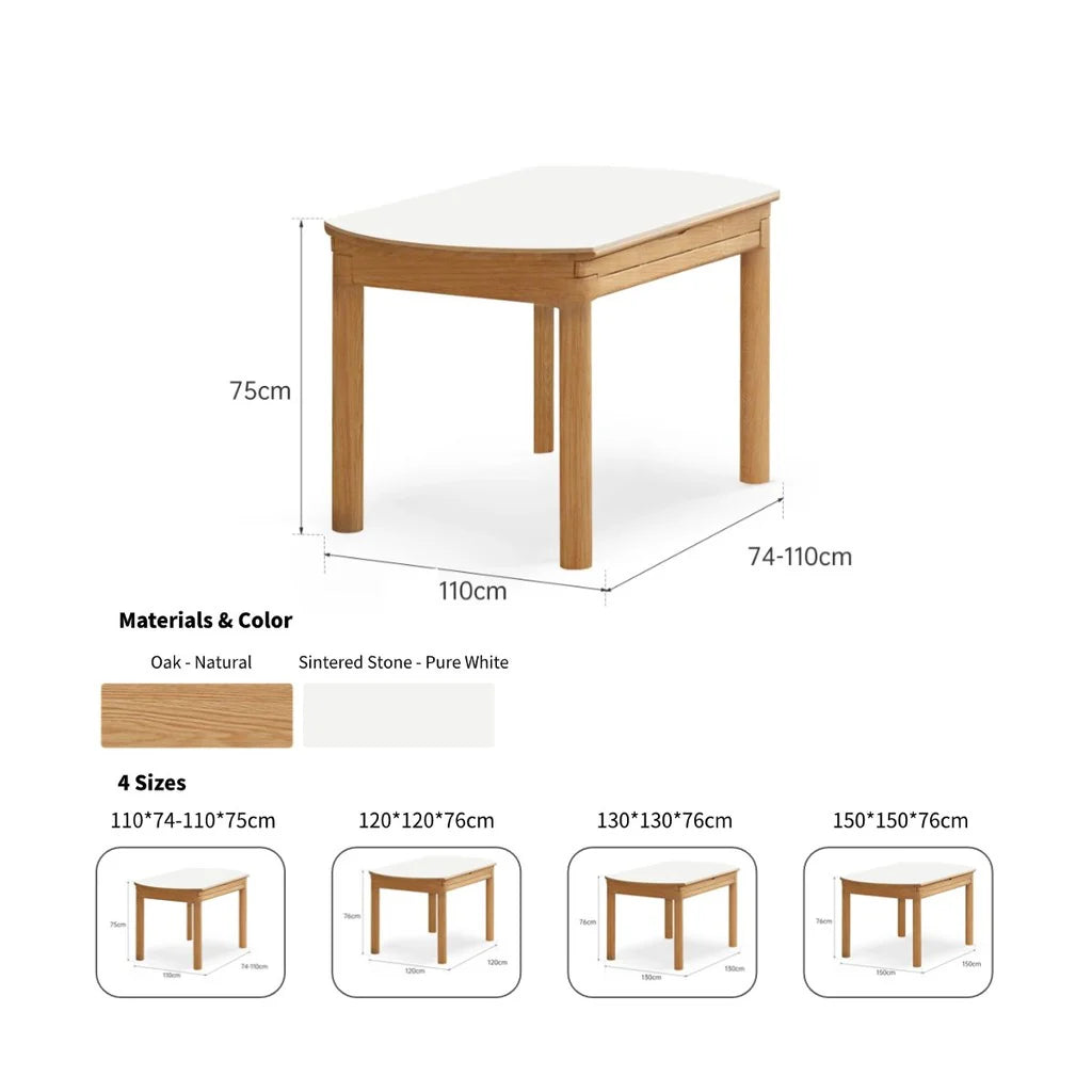Jasper Extendable Round Dining Table