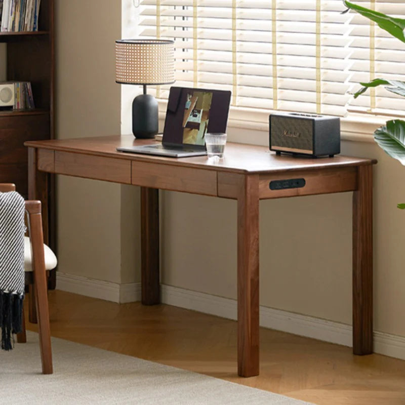 Kei Solid Walnut Wood Desk