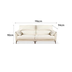 Milan 3 Seater Leather Sofa