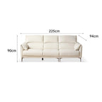 Milan 3 Seater Leather Sofa