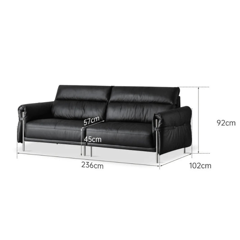 Milano 3 Seater Leather Sofa