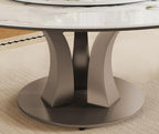 Glossy Pandora Sintered Stone Top With Stainless Steel Base Dining Table
