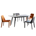 Matt White Sintered Stone Extendable Table