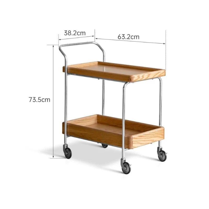 Noah Solid Oak Bar Cart